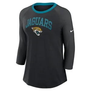 Jacksonville jaguars nike womens raglan 34 sleeve t shirt Black S