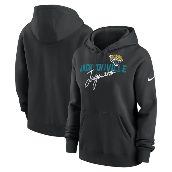 Jacksonville jaguars nike womens wordmark club fleece pullover hoodie Black
