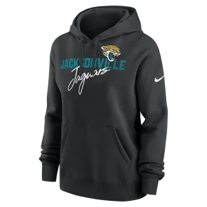 Jacksonville jaguars nike womens wordmark club fleece pullover hoodie Black S