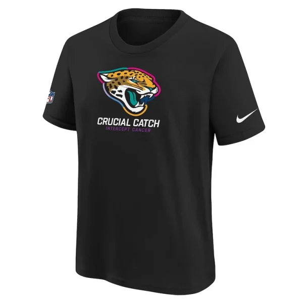 Jacksonville jaguars nike youth 2024 nfl crucial catch t shirt Black Yth M