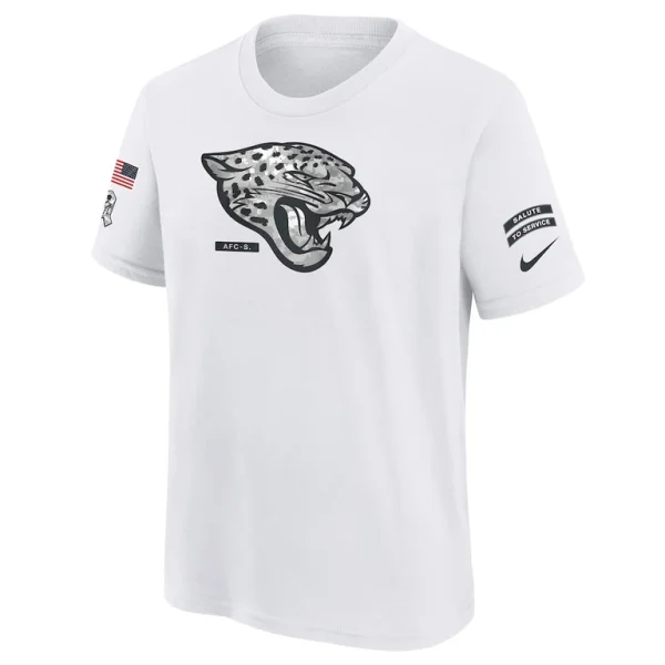 Jacksonville jaguars nike youth 2024 salute to service t shirt White Yth M