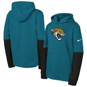 Jacksonville jaguars nike youth club pullover hoodie Teal