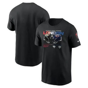 Jacksonville jaguars vs. chicago bears nike international games london 2024 t shirt Black
