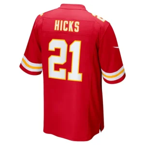Jaden hicks kansas city chiefs nike game jersey Red L