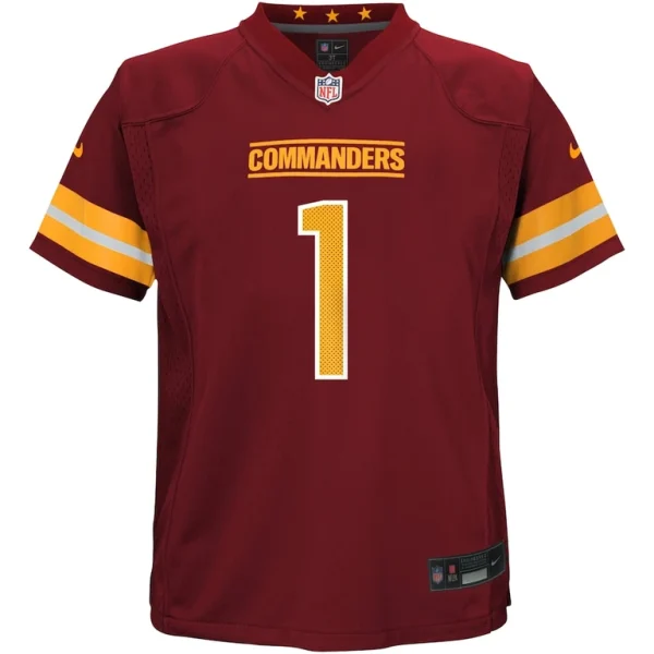 Jahan dotson washington commanders nike toddler game jersey Burgundy 3T
