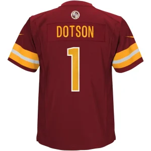 Jahan dotson washington commanders nike toddler game jersey Burgundy 4T