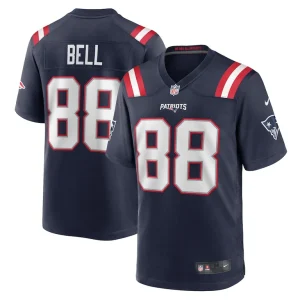 Jaheim bell new england patriots nike game jersey Navy