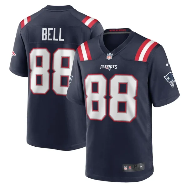Jaheim bell new england patriots nike game jersey Navy