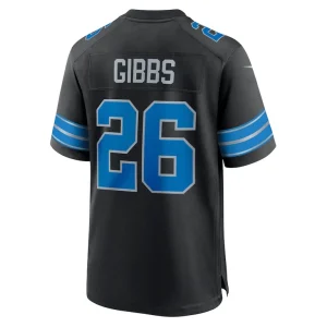 Jahmyr gibbs detroit lions nike 2nd alternate game jersey Black L