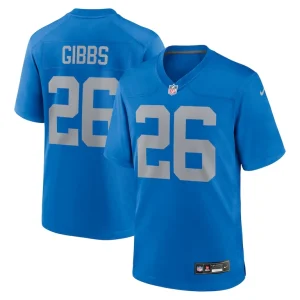 Jahmyr gibbs detroit lions nike alternate game jersey Blue