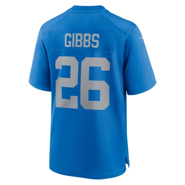 Jahmyr gibbs detroit lions nike alternate game jersey Blue L