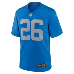 Jahmyr gibbs detroit lions nike alternate game jersey Blue M