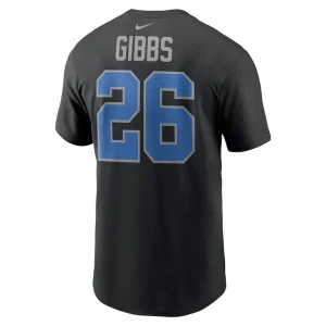 Jahmyr gibbs detroit lions nike name number t shirt Black L