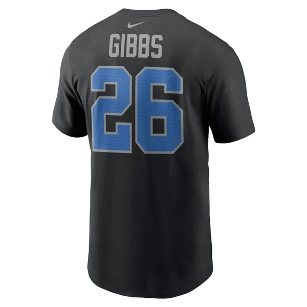 Jahmyr gibbs detroit lions nike name number t shirt Black L