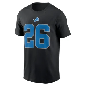 Jahmyr gibbs detroit lions nike name number t shirt Black M