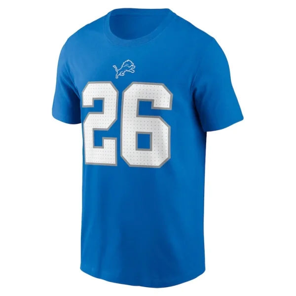 Jahmyr gibbs detroit lions nike name number t shirt Blue M