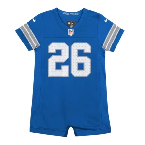 Jahmyr gibbs detroit lions nike newborn infant game romper jersey Blue 3 6 MO