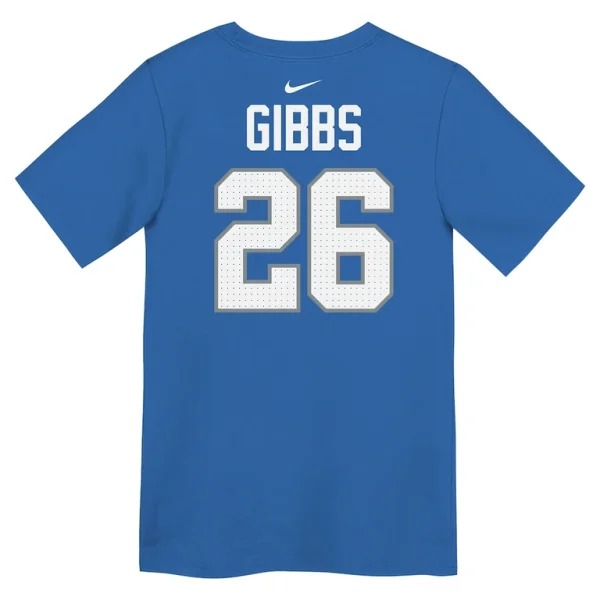 Jahmyr gibbs detroit lions nike toddler player name number t shirt Blue 4T
