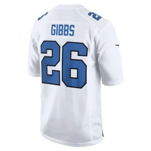 Jahmyr gibbs detroit lions nike tundra fashion game jersey White L