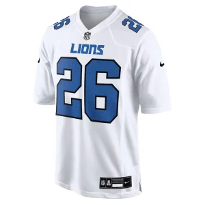 Jahmyr gibbs detroit lions nike tundra fashion game jersey White M