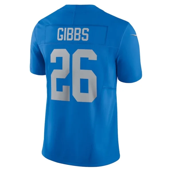 Jahmyr gibbs detroit lions nike vapor f.u.s.e. alternate limited jersey Blue L