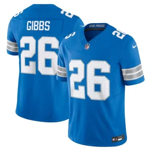 Jahmyr gibbs detroit lions nike vapor f.u.s.e. limited jersey Blue