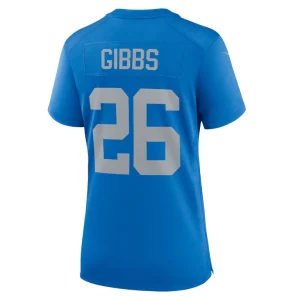 Jahmyr gibbs detroit lions nike womens alternate game jersey Blue L