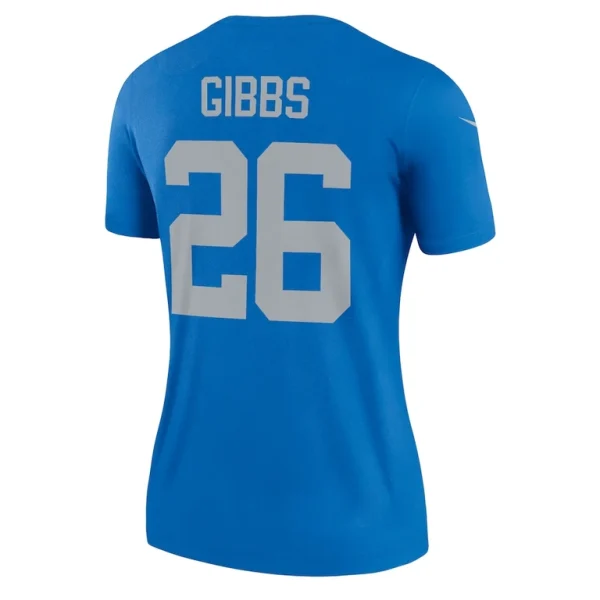 Jahmyr gibbs detroit lions nike womens alternate legend player performance top Blue L