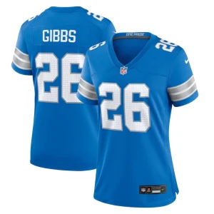Jahmyr gibbs detroit lions nike womens game jersey Blue