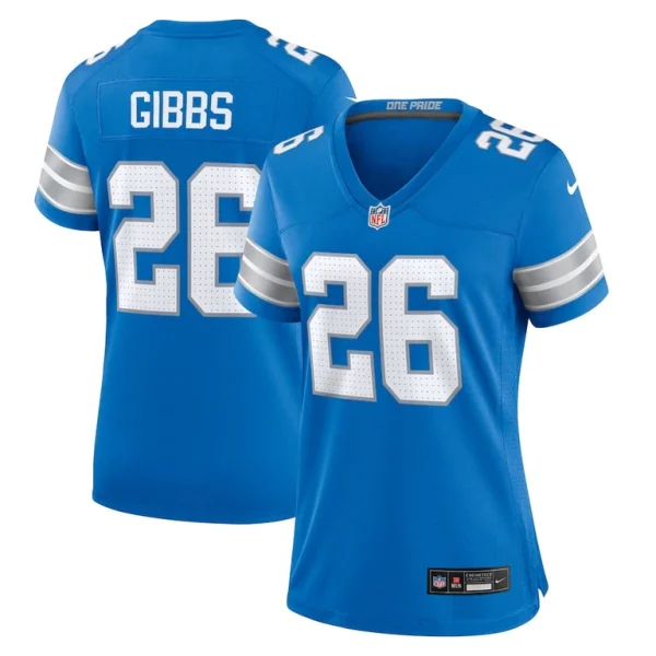 Jahmyr gibbs detroit lions nike womens game jersey Blue
