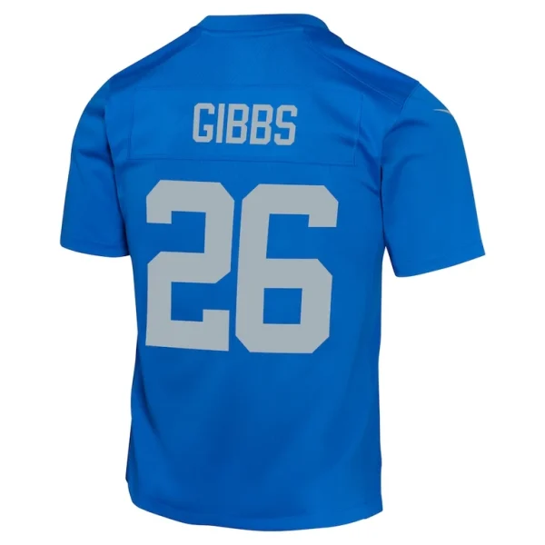 Jahmyr gibbs detroit lions nike youth alternate game jersey Blue Yth L