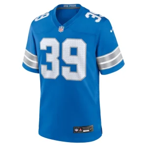 Jake bates detroit lions nike team game jersey Blue M