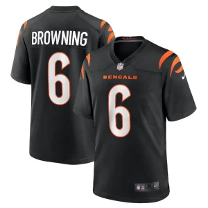 Jake browning cincinnati bengals nike game jersey Black