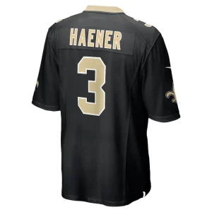 Jake haener new orleans saints nike team game jersey Black L