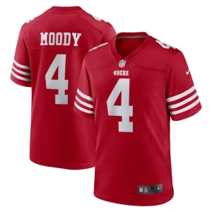 Jake moody san francisco 49ers nike team game jersey Scarlet