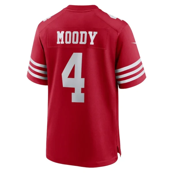 Jake moody san francisco 49ers nike team game jersey Scarlet L