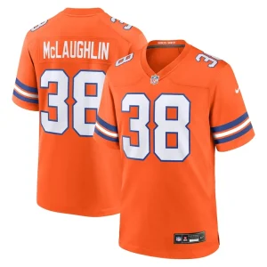 Jaleel mclaughlin denver broncos nike mile high collection 1977 throwback player game jersey Orange