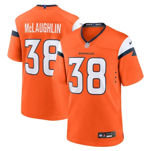 Jaleel mclaughlin denver broncos nike team game jersey Orange