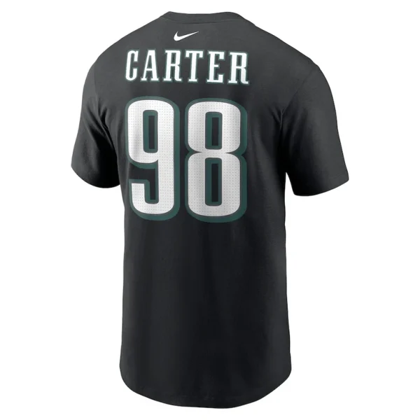 Jalen carter philadelphia eagles nike player name number t shirt Black L