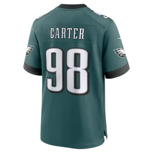 Jalen carter philadelphia eagles nike team game jersey Midnight green L