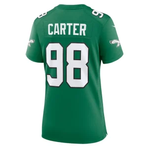 Jalen carter philadelphia eagles nike womens alternate game jersey Kelly green L