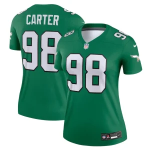 Jalen carter philadelphia eagles nike womens alternate legend player performance top Kelly green