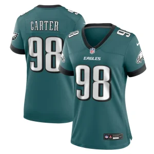 Jalen carter philadelphia eagles nike womens team game jersey Midnight green