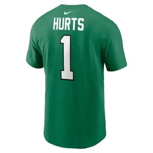 Jalen hurts philadelphia eagles nike alternate player name number t shirt Kelly green L