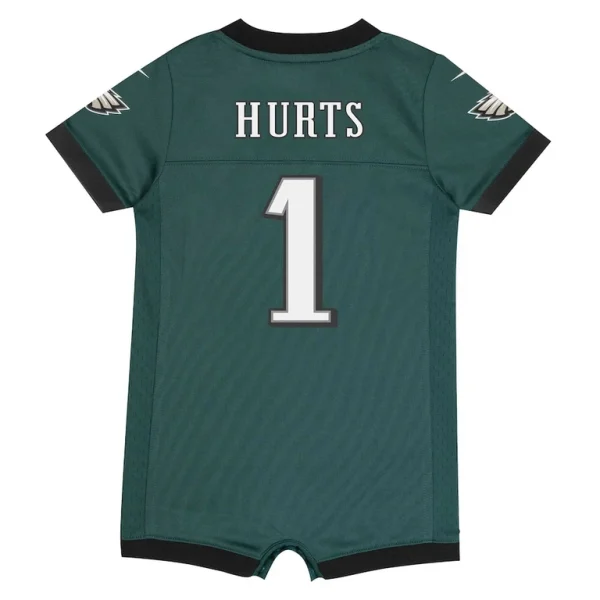 Jalen hurts philadelphia eagles nike newborn infant game romper jersey Midnight green 6 9 MO