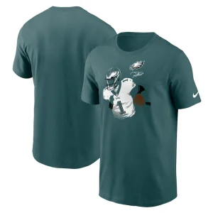Jalen hurts philadelphia eagles nike player graphic t shirt Midnight green