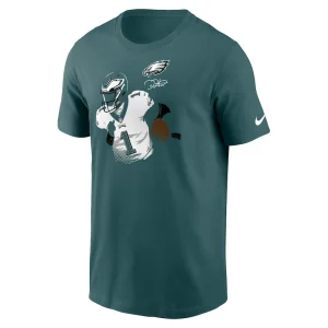 Jalen hurts philadelphia eagles nike player graphic t shirt Midnight green M