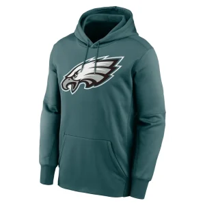 Jalen hurts philadelphia eagles nike player name number performance pullover hoodie Green M