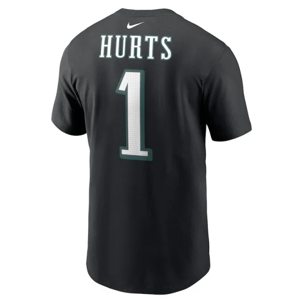 Jalen hurts philadelphia eagles nike player name number t shirt Black L