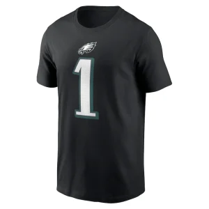 Jalen hurts philadelphia eagles nike player name number t shirt Black M